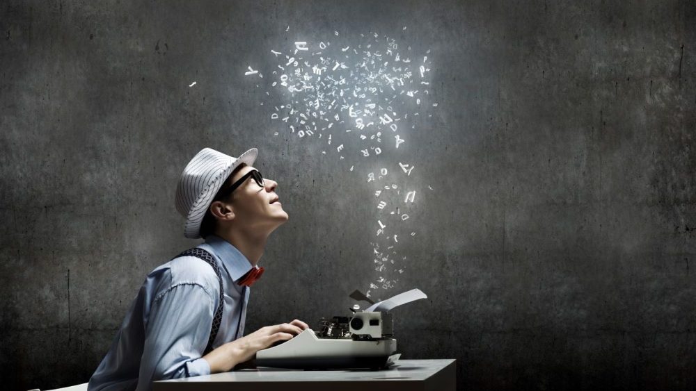 successful writer working